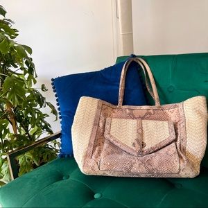 Tory Burch snakeskin tote